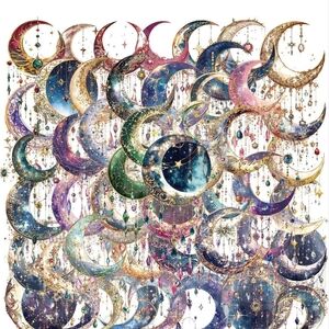 Hot Topic Blue and Purple Abstract Sticker Design